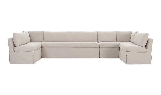Moe's Home Collection - Fable Slipcover Dining Banquette U-Shape Beige 154In - OA-1073-34 | American Home Furniture
