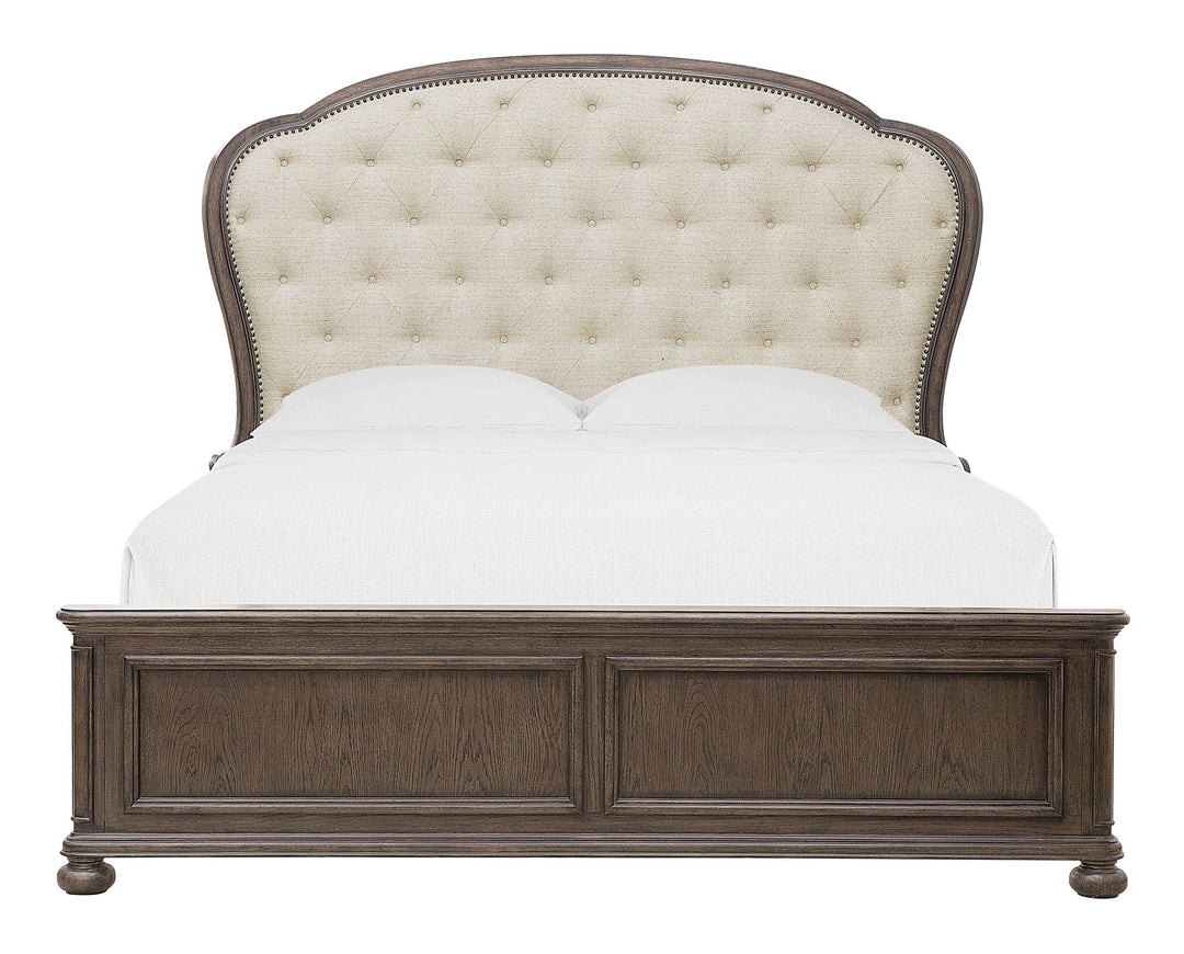 Saddle Creek Timber Brown California King Upholstered Bed - P412-BR-K6