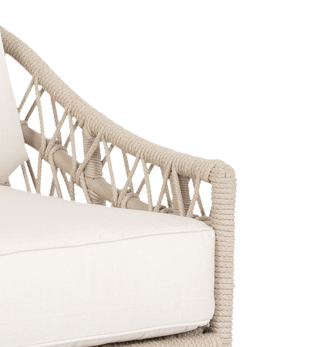 American Home Furniture | Sunset West - Dana Rope Club Chair in Linen Canvas w/ Self Welt