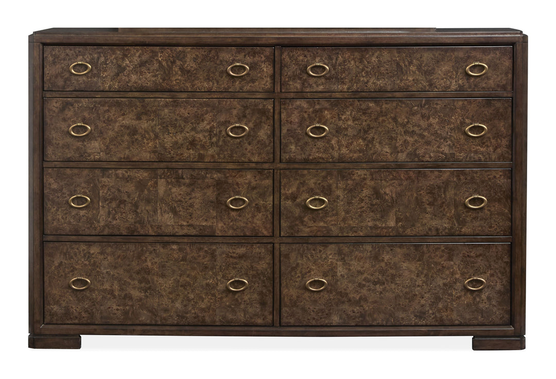 Rowan Espresso Drawer Dresser With Landscape Mirror - B5769-2040