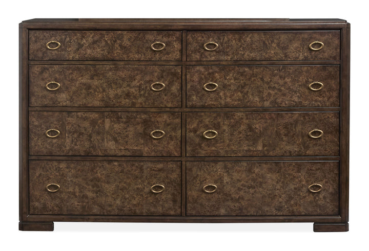 Rowan Espresso Drawer Dresser With Landscape Mirror - B5769-2040