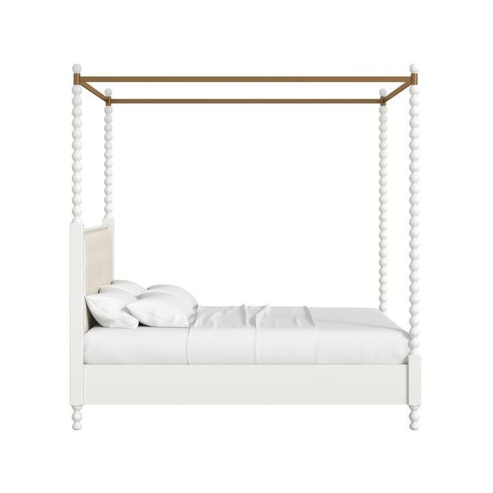 Haven QN Uph Canopy Poster Bed