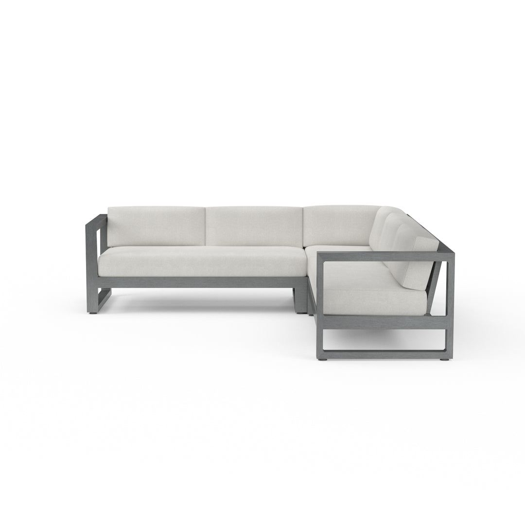 American Home Furniture | Sunset West - Redondo Sectional in Cast Silver, No Welt