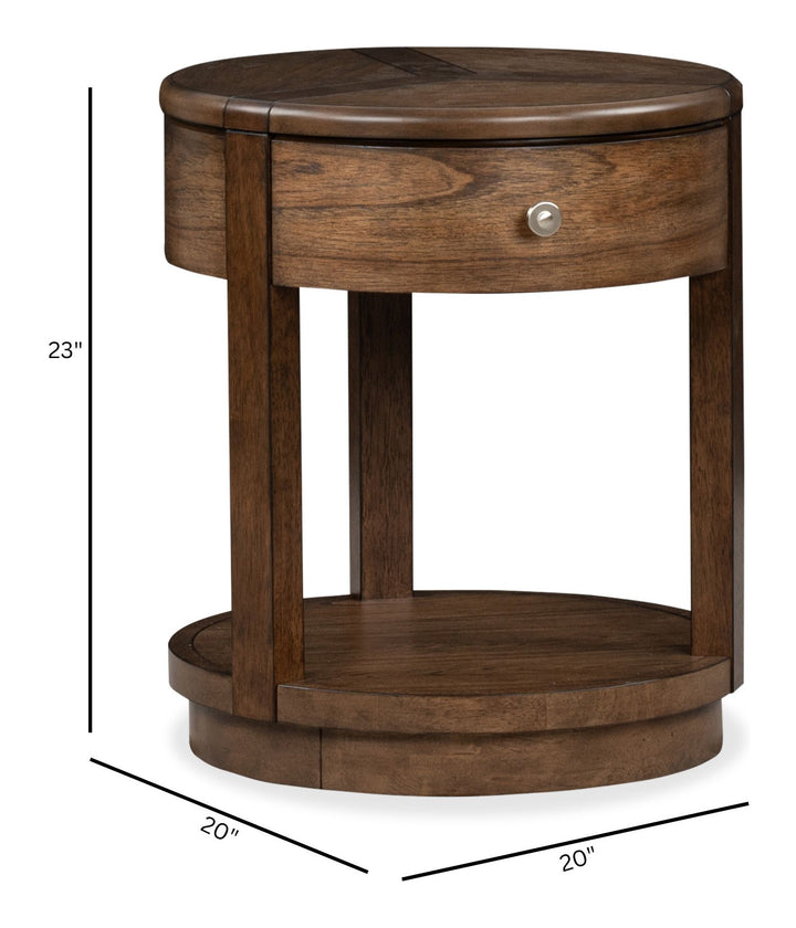Connolly Brown Drawer End Table - T6499-16