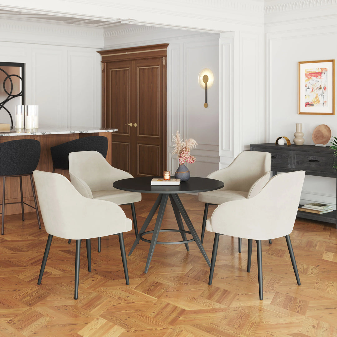 Jolie Dining Chair (Set of 2) Ivory - AmericanHomeFurniture