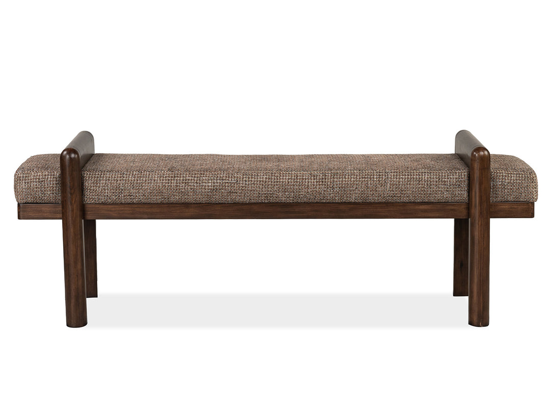 Belville Chestnut Brown Upholstered Bench - D6520-68