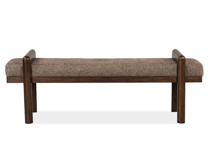 Belville Chestnut Brown Upholstered Bench - D6520-68