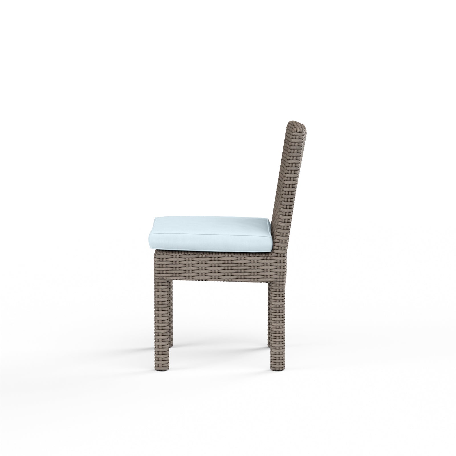 Coronado Armless Dining Chair in Canvas Skyline w/ Self Welt