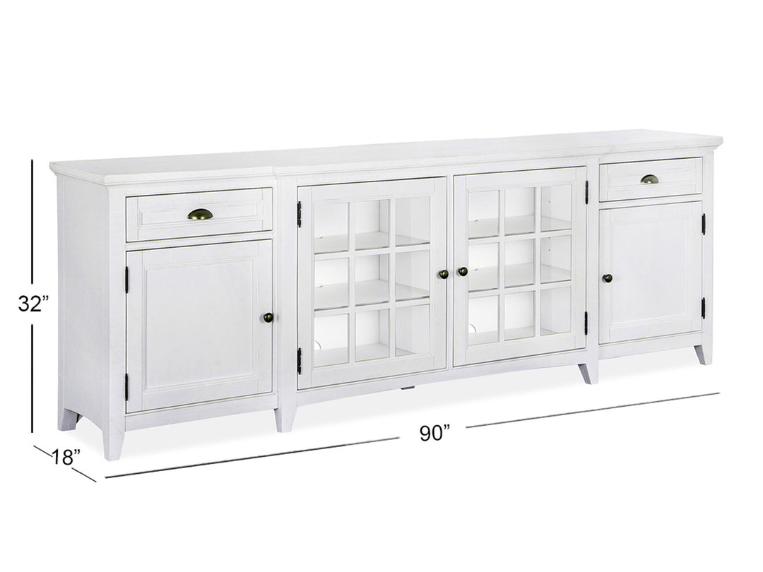 Heron Cove Chalk White 90" Console - E4400-09