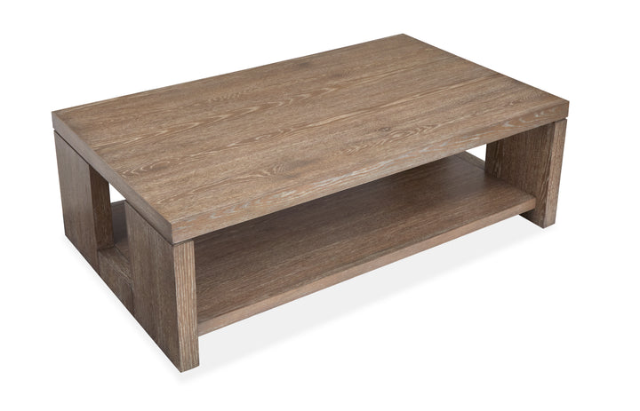 Conway Spiced Brown Rectangular Cocktail Table With Casters - T6315-43