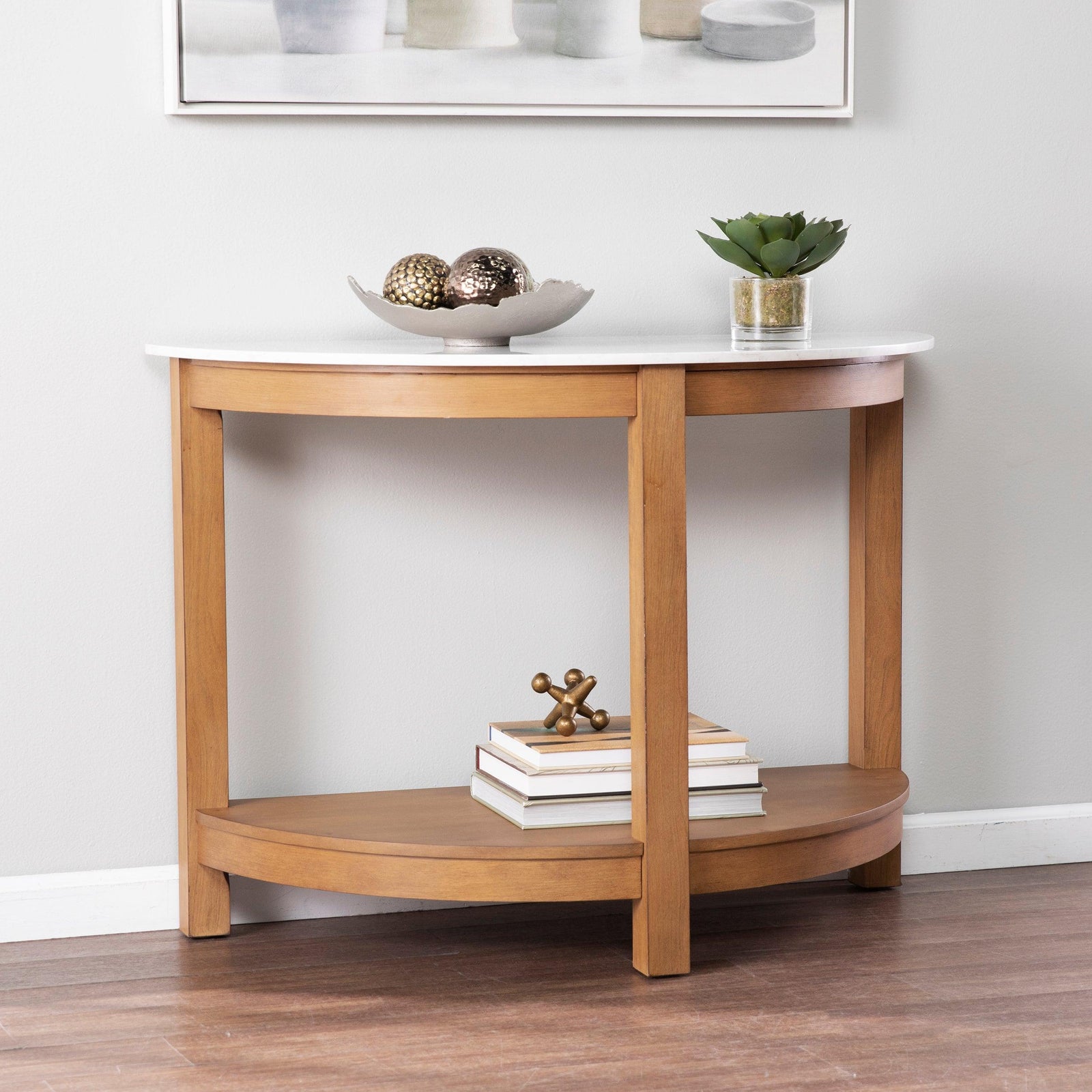 SEI Furniture Chandlen Demilune Console Table CONSOLE TABLES
