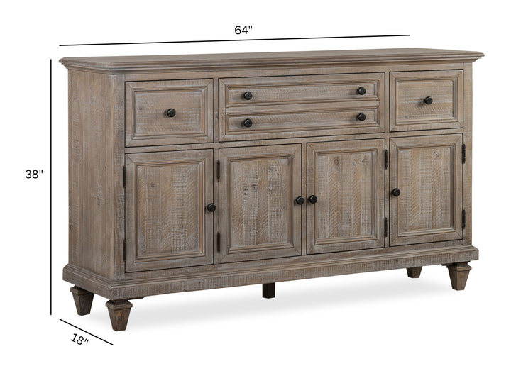 Lancaster Dovetail Grey Buffet - D4352-14