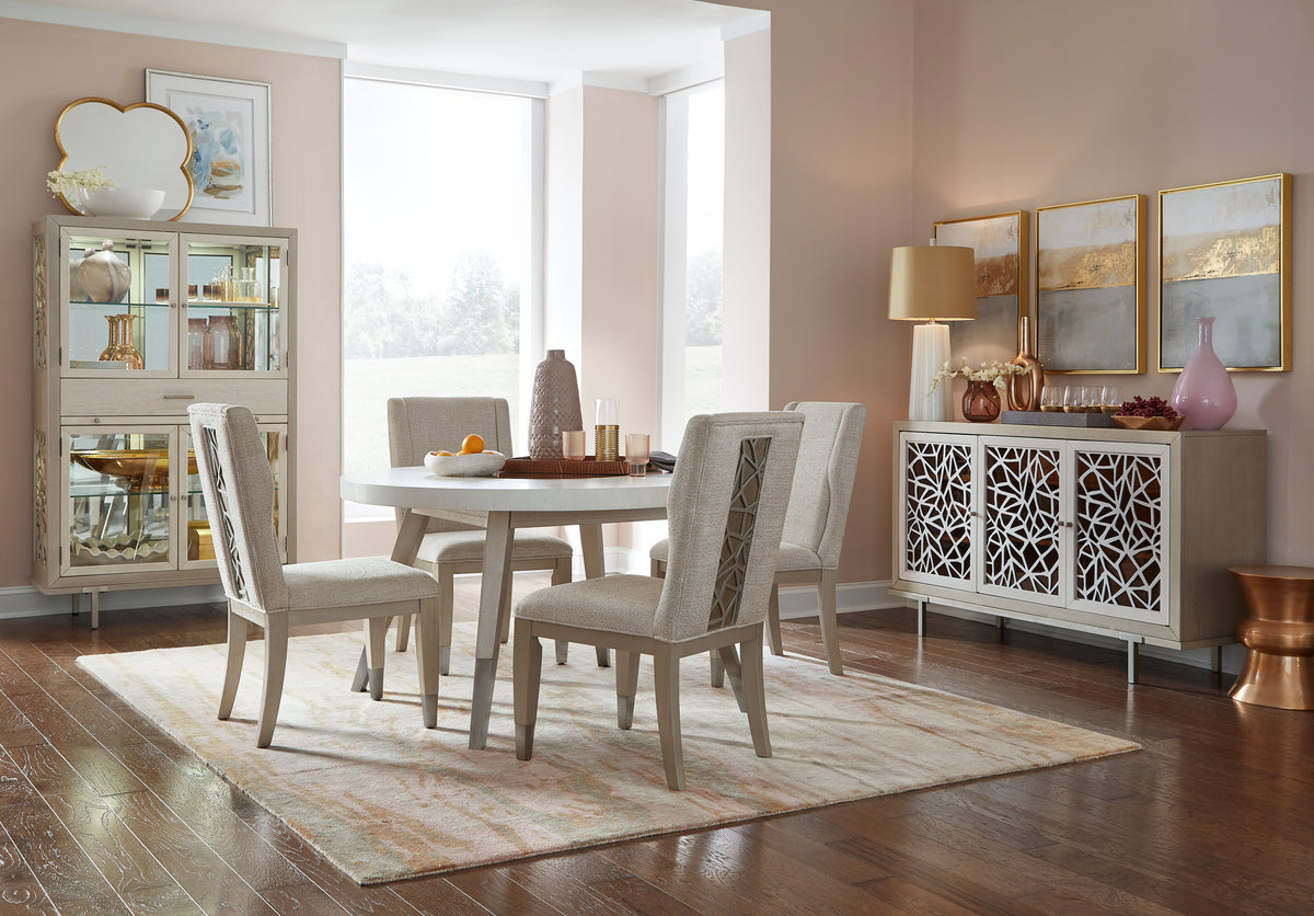 Lenox Acadia White Round Dining Table - D5490-24