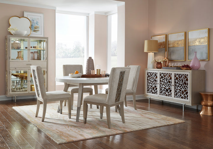 Lenox Acadia White Upholstered Host Chair - Set of 2 - D5490-66