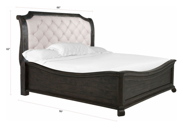 Bellamy Peppercorn Queen Sleigh Bed - B2491-53B