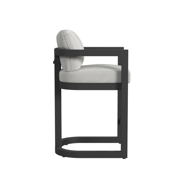 Malibu Barstool in Cast Silver, No Welt
