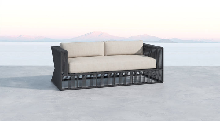 American Home Furniture | Sunset West - Milano Sofa in Echo Ash w/ Self Welt