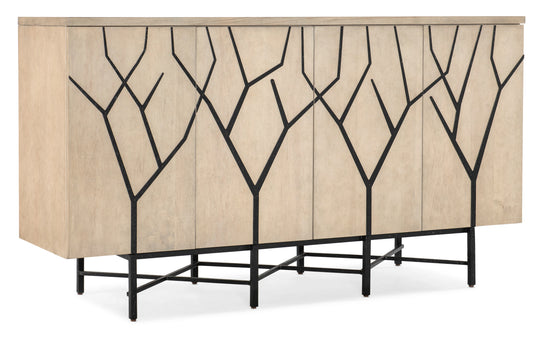 American Home Furniture Hooker Furniture Melange Branched Four Door Entertainment Credenza