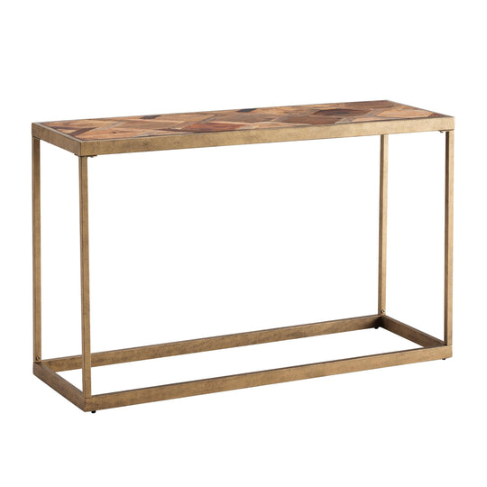 SEI Furniture Dorville Reclaimed Wood Patchwork Console Table CONSOLE TABLES