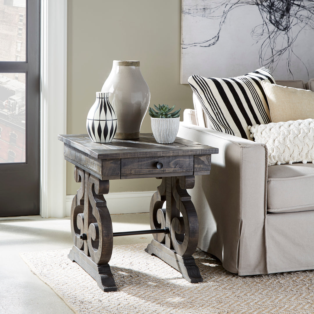 Bellamy Peppercorn Rectangular End Table - T2491-03