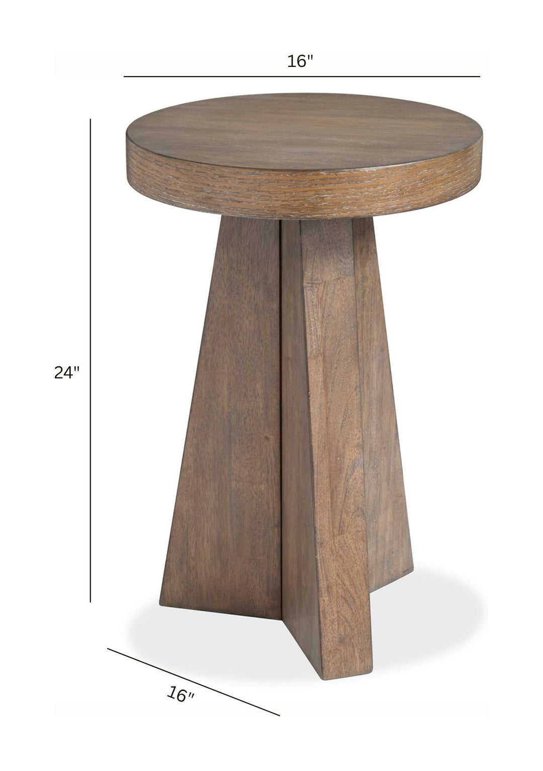 Lansbury Antique Wheat Round Accent End Table - T5940-35