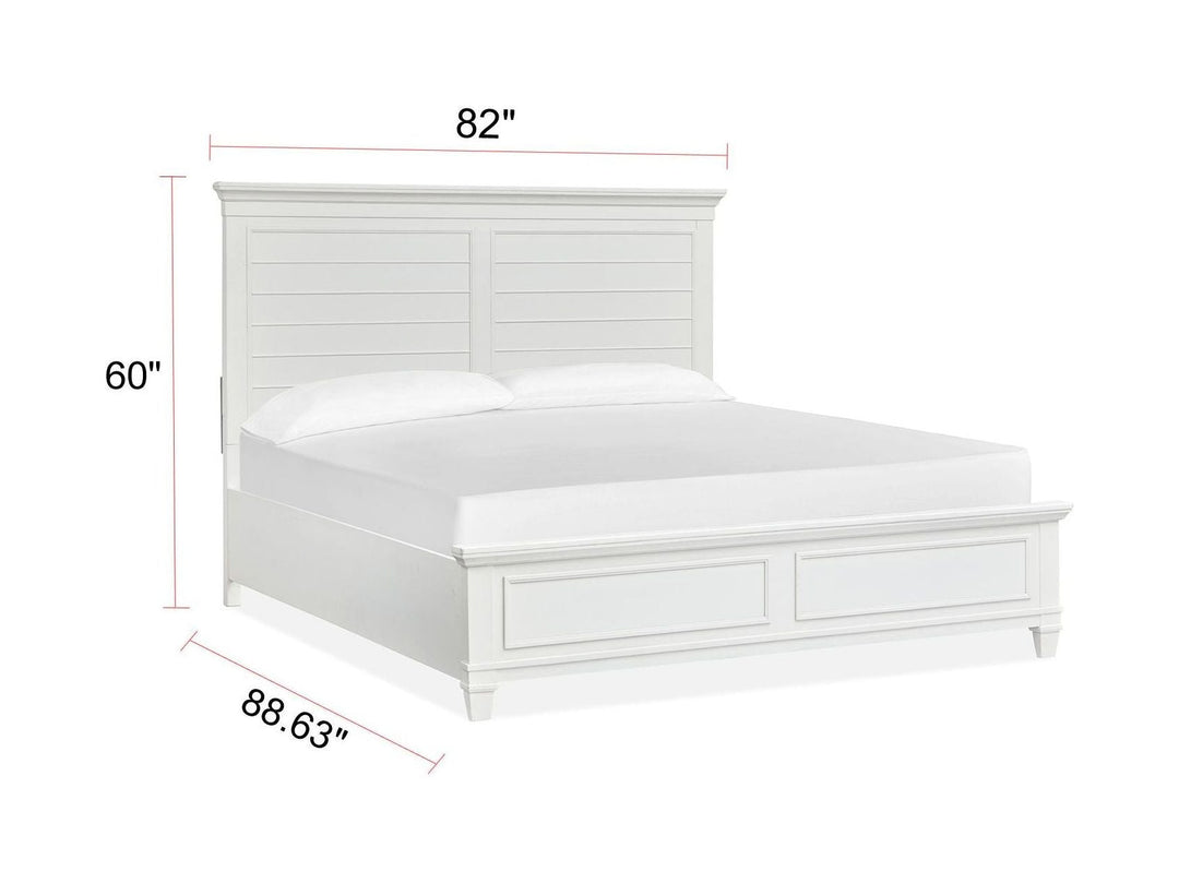 Charleston White Dove White Panel Bed