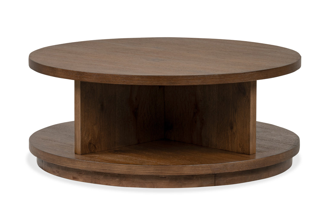 Oswald Brown Round Cocktail Table - T6576-45
