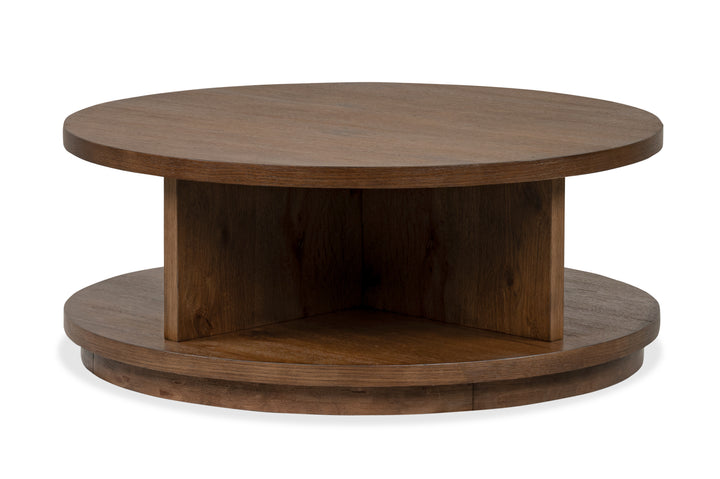 Oswald Brown Round Cocktail Table - T6576-45