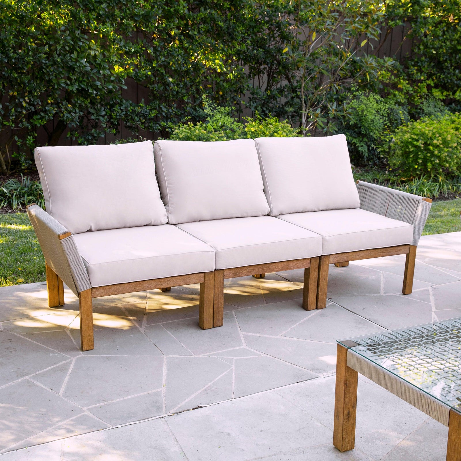 SEI Furniture Brendina Outdoor 3-Seater Sofa OUTDOOR SOFAS + SECTIONALS