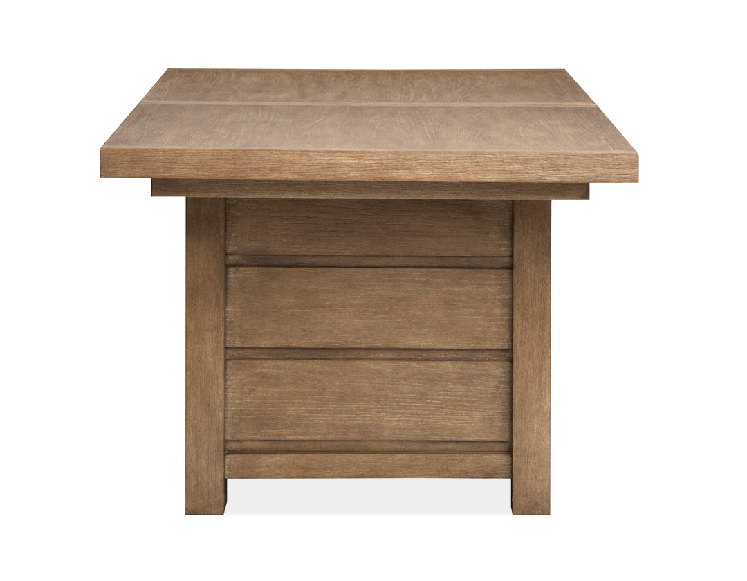 Plum Creek Sierra Brown Extendable Trestle Dining Table - D5768-21