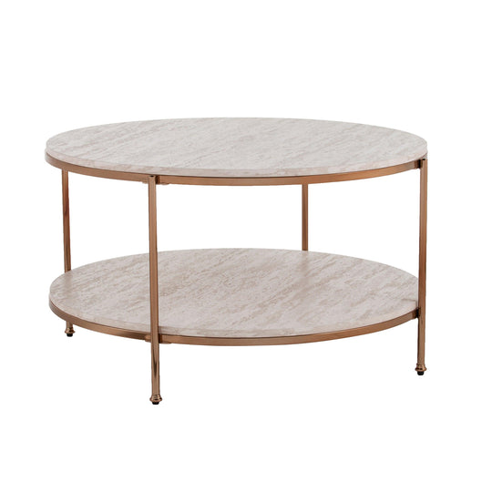 SEI Furniture Silas Faux Stone Coffee Table COFFEE TABLES
