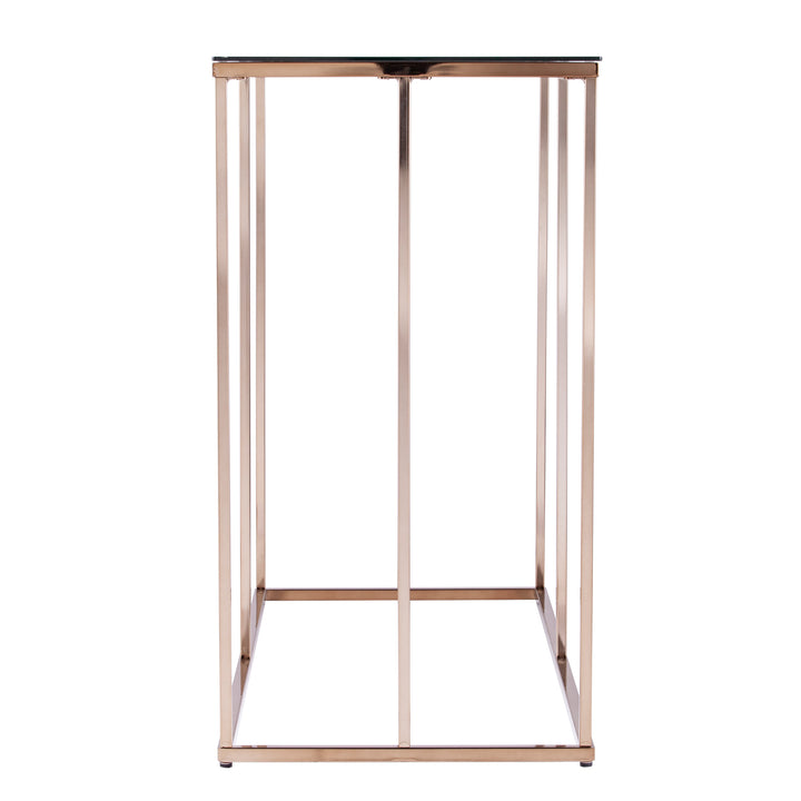 American Home Furniture | SEI Furniture - Nicholance Contemporary Glass-Top Console Table