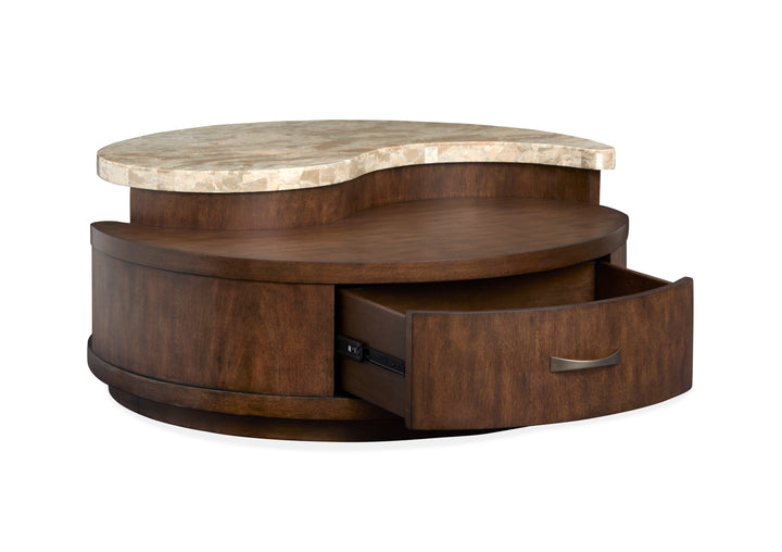 Mcpherson Burnt Umber Round Cocktail Table With Casters - T6351-45