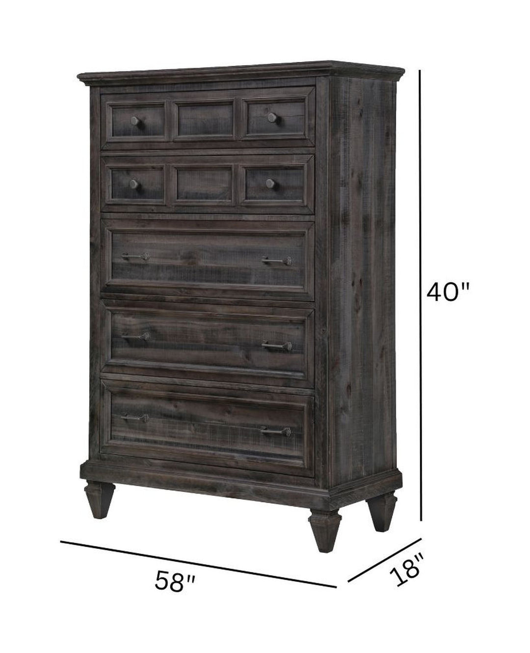 Calistoga Weathered Charcoal Drawer Chest - B2590-10