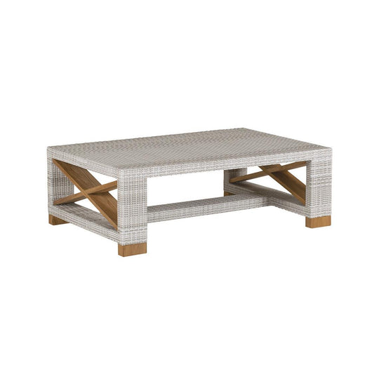 Kingsley Bate Jupiter 45" X 30" Rectangle Coffee Table W/Glass OUTDOOR COFFEE TABLES