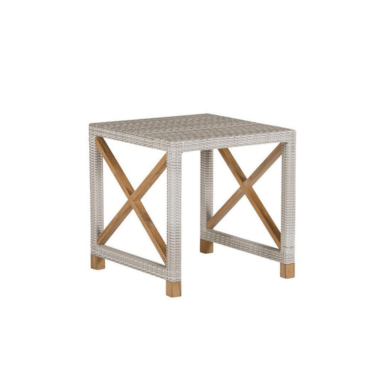 Kingsley Bate Jupiter 20" Square Side Table W/Glass OUTDOOR ACCENT TABLES
