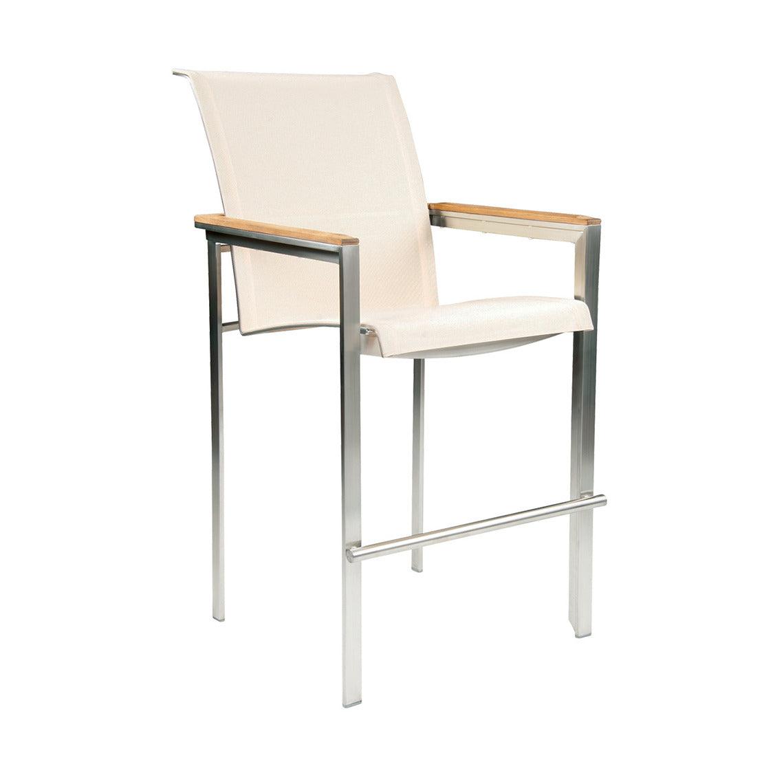 Kingsley Bate Tivoli Bar Chair W/Arms (Stacking) - 28.5" SH; 35" AH OUTDOOR BAR STOOLS