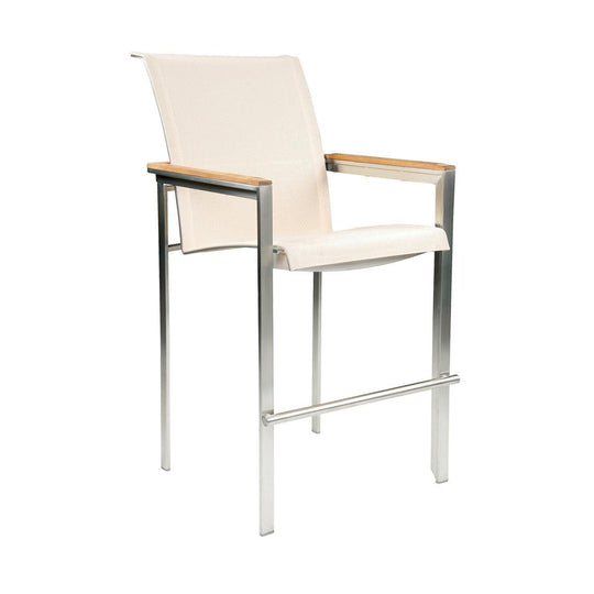 Kingsley Bate Tivoli Bar Chair W/Arms (Stacking) - 28.5" SH; 35" AH OUTDOOR BAR STOOLS