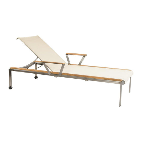 Kingsley Bate Tivoli Adj. Chaise Lounge w/Wheels & Arms (Stacking) OUTDOOR CHAISE LOUNGES