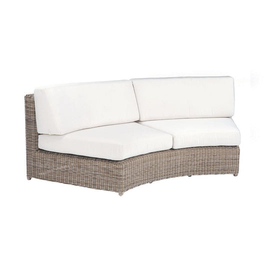 Kingsley Bate Sag Harbor Sectional Curved Armless Settee OUTDOOR SOFAS + SECTIONALS