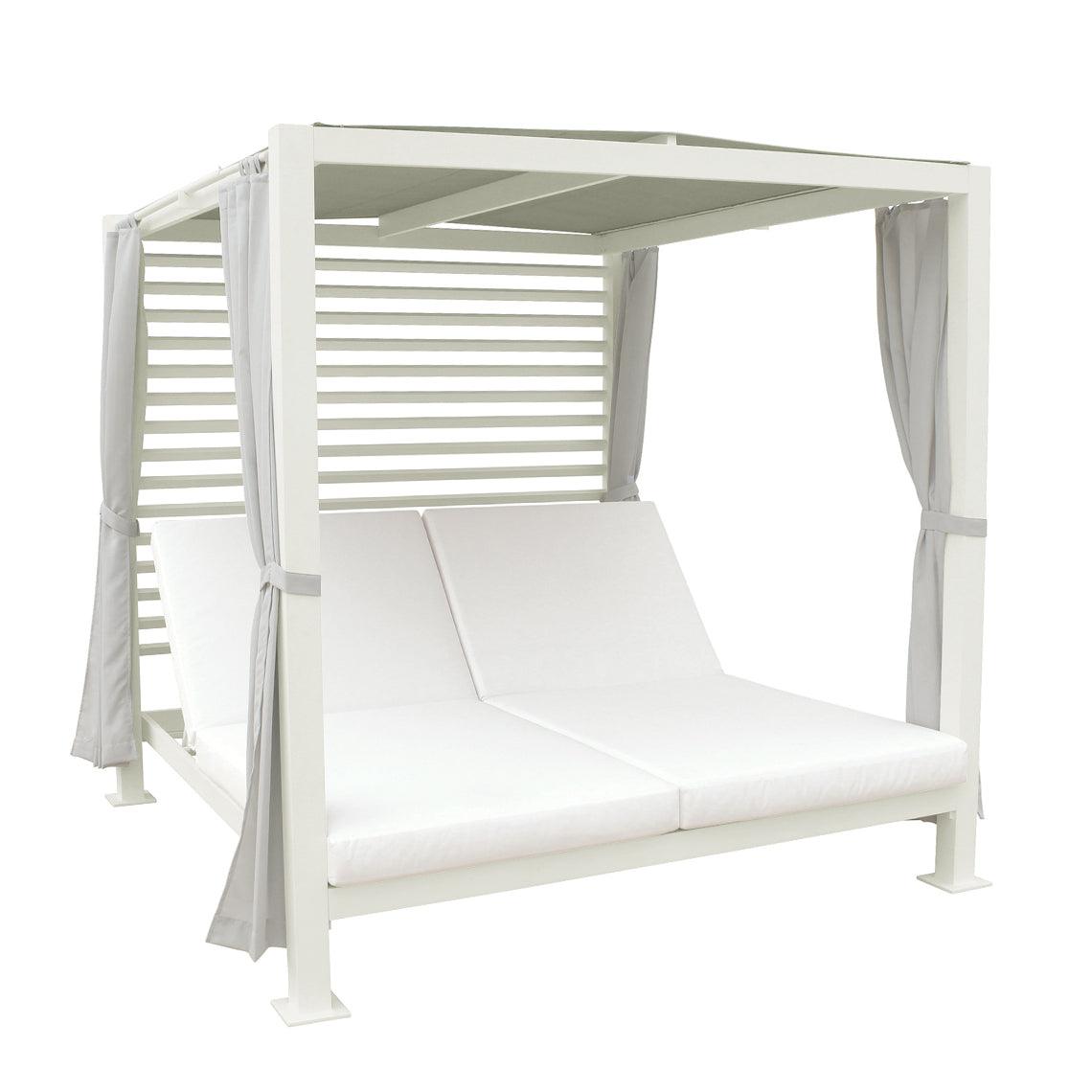 Kingsley Bate Pavilion Double Chaise Pavilion Domestic Cushions OUTDOOR CHAISE LOUNGES