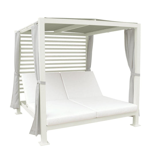Kingsley Bate Pavilion Double Chaise Pavilion Domestic Cushions OUTDOOR CHAISE LOUNGES