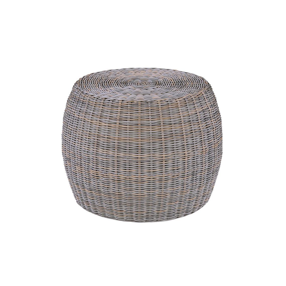 Kingsley Bate Ojai 24.5" Round Side Table W/Glass OUTDOOR ACCENT TABLES