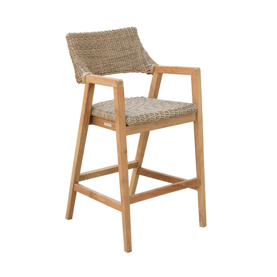 Kingsley Bate Spencer Bar Chair W/Arms 28" SH; 35.5" OUTDOOR BAR STOOLS