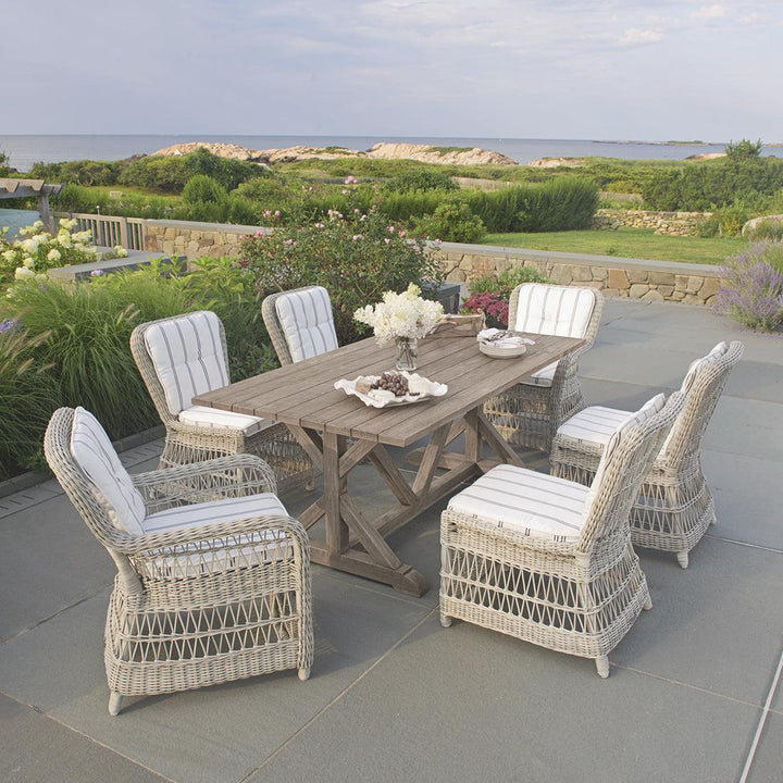 Kingsley Bate Provence 73" x 39" Rectangle Farmhouse Table Distressed/Painted OUTDOOR DINING TABLES