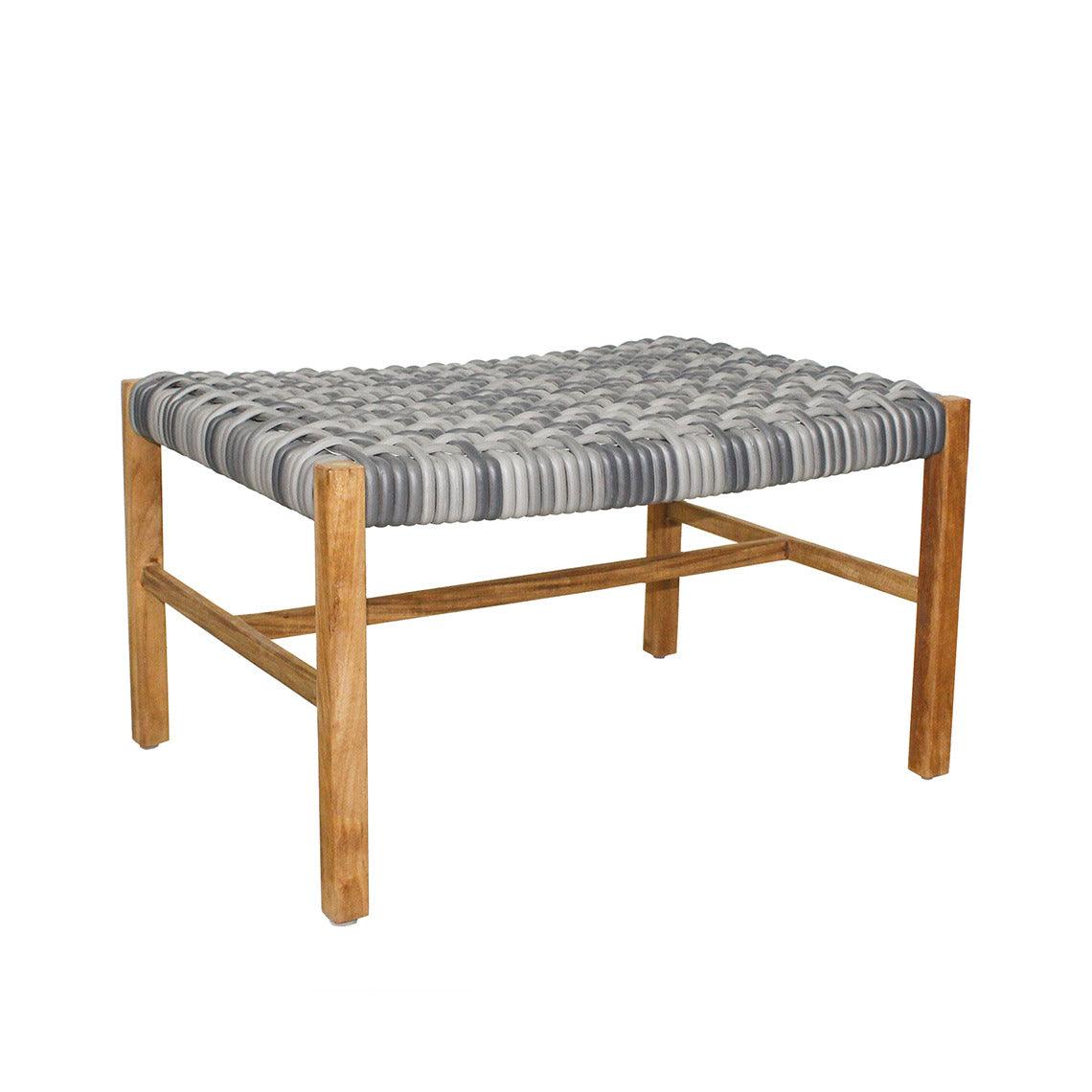 Kingsley Bate Catherine Club Ottoman Teak OUTDOOR BENCHES