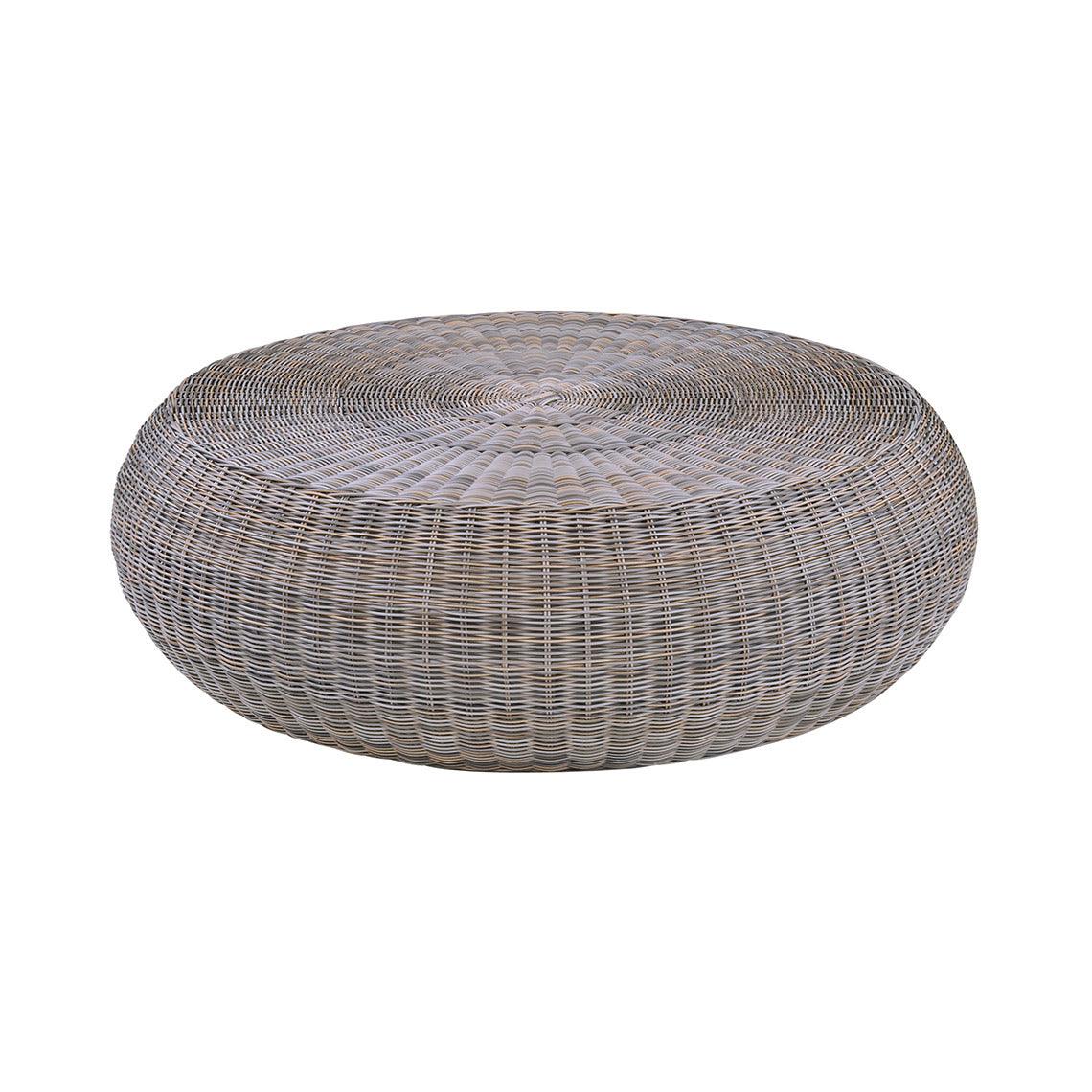 Kingsley Bate Ojai 50" Round Coffee Table W/Glass OUTDOOR COFFEE TABLES