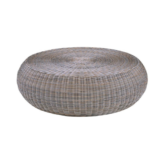 Kingsley Bate Ojai 50" Round Coffee Table W/Glass OUTDOOR COFFEE TABLES