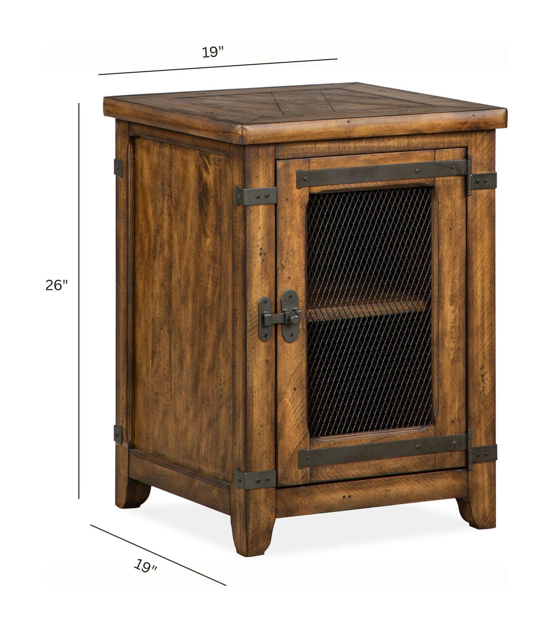 Chesterfield Farmhouse Timber Chairside End Table - T4717-10