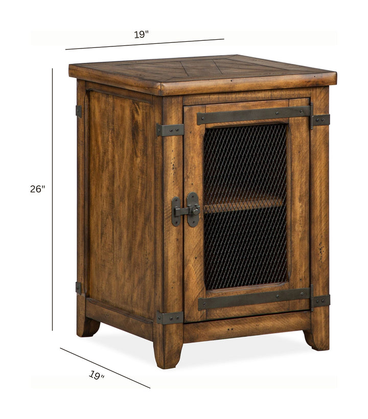 Chesterfield Farmhouse Timber Chairside End Table - T4717-10